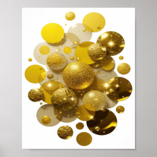 Poster Dourado Vibrante FAÍSCAS DOURADAS