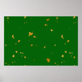 Poster Dourados Flakes em Emerald Green