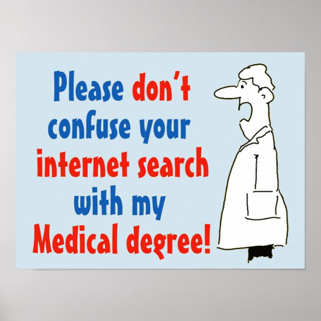 Poster Doutor Grau Médico Não Busca na Internet (Frente)