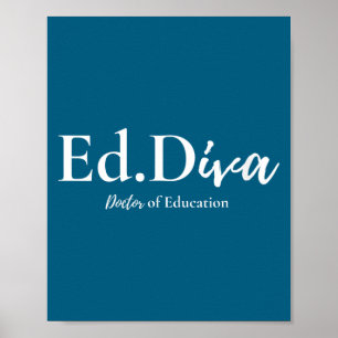 Poster Doutora de educação feminina EdD diva doutorado