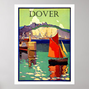 Poster Dôvar, Inglaterra, navio de navigação, fuzileir