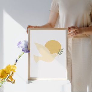 Poster Dove of Peace with Olive Branch