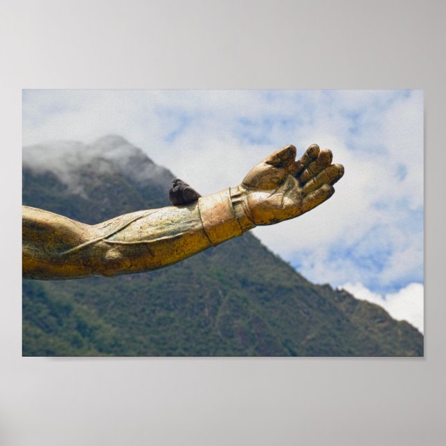 Poster Dove, Pachacuti Statue Arm, Aguas Calientes, Por (Frente)