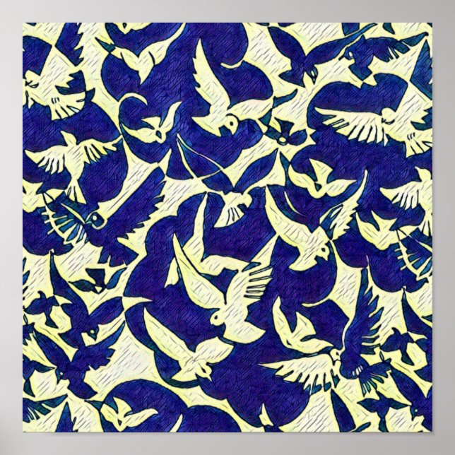 Poster Dovs em Voo (Frente)