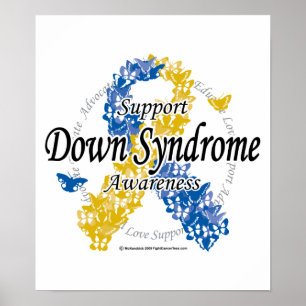 Pôster Down Syndrome Ribbon of Butterflies 2