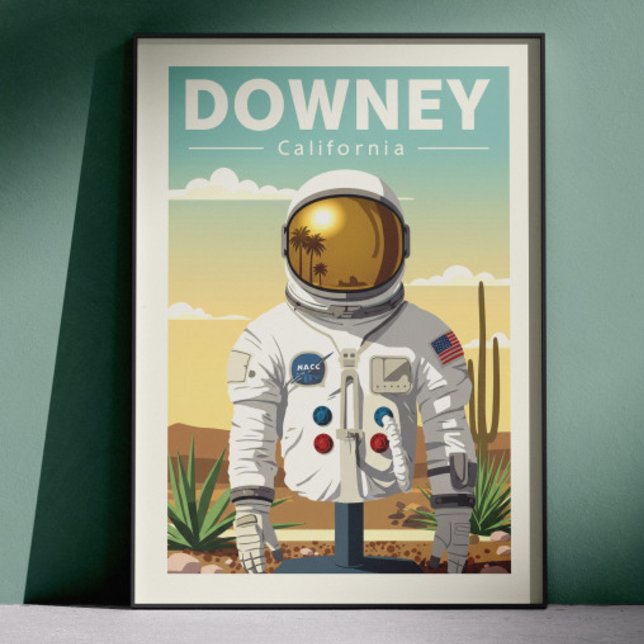 Poster Downey Califórnia Vintage (Criador carregado)