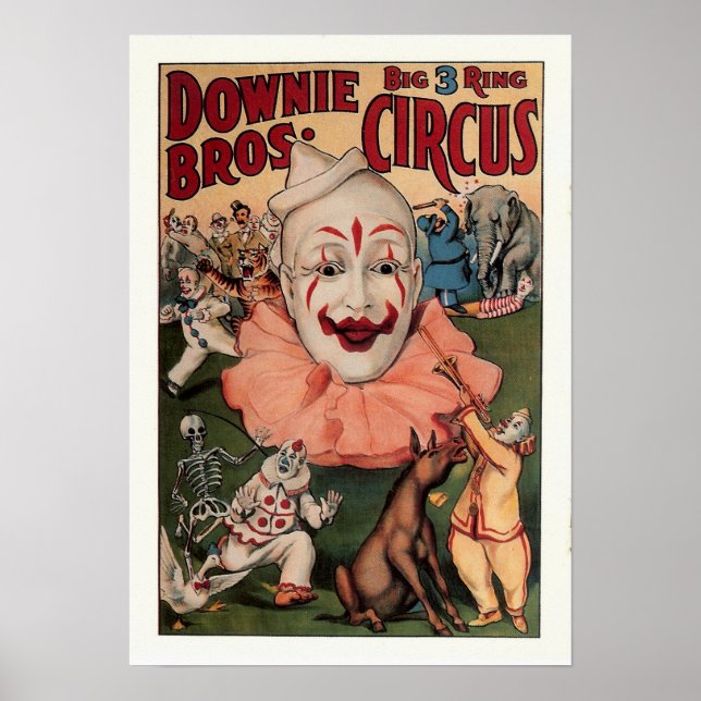Pôster Downie Bros. Circo Vintage (Frente)