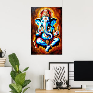 Poster Download de Arte Digital Hindu Deus Ganesh