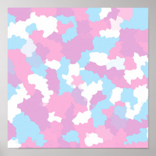 Poster Download de Camuflagem Abstrata Feminina Rosa Past