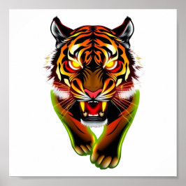 Poster Download digital do Tiger de Faixas - Perfeito par