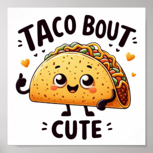 Poster Download digital elegante do Taco Bout