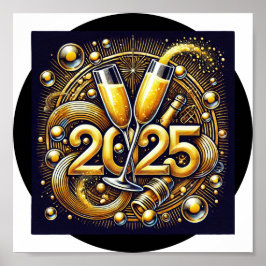 Poster Download digital feliz 2025 - Perfeito para DTF