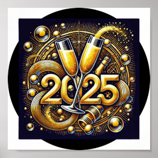 Poster Download digital feliz 2025 - Perfeito para DTF