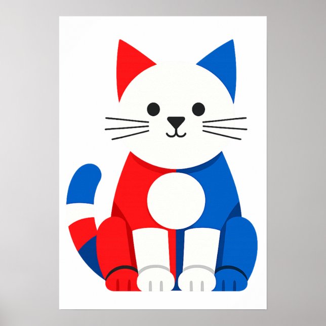 Poster Download Digital Imprimível do Gato Piet (Frente)