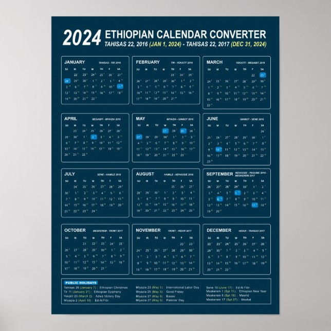 Poster Download do Conversor de Calendário Etíope Ano 202 (Frente)
