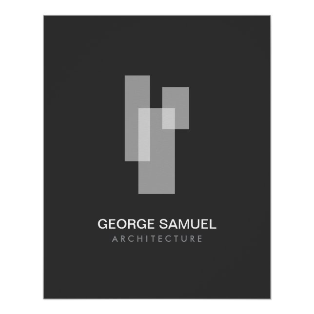 Pôster Download do Logotipo de Blocos Arquitetônicos Mode (Frente)