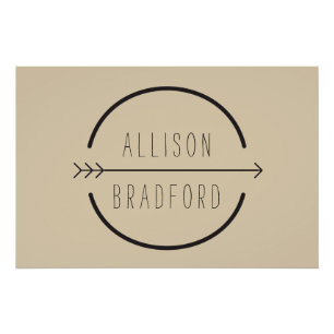 Pôster Download do logotipo do tom de seta para a anca e