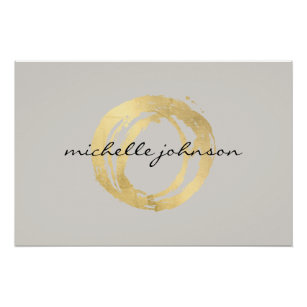 Pôster Download do logotipo Dourado Pintado de Luxe Faux 