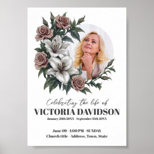 Poster Download Imediato Quadro de Flores Cartaz de Funer