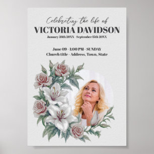 Poster Download Imediato Quadro de Flores Mídia Funerária
