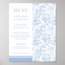 Poster Download Instantâneo do Menu Floral Chinoiserie Az