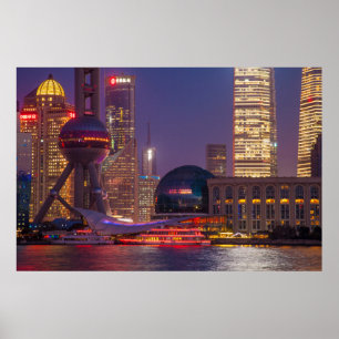 Pôster Downtown waterfront shanghai, China