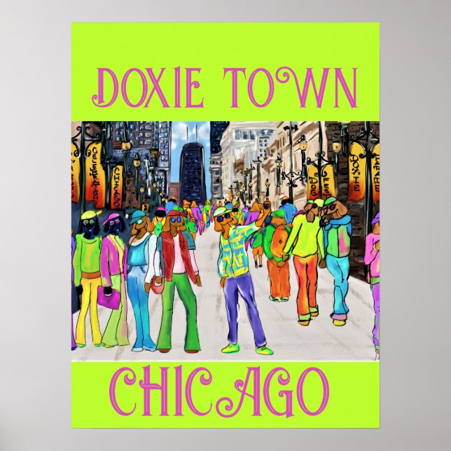 Poster Doxie Town Chicago (Frente)