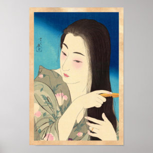 Poster Doze Aspectos das Mulheres, Pentear os Cabelos Kot