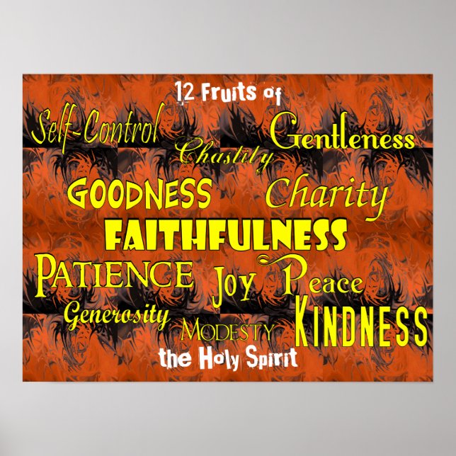 Poster Doze Frutas (chamas dançantes) (Frente)