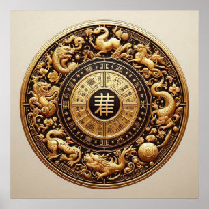 Poster Doze Ramos Da Terra ~ Zodiac Chinês