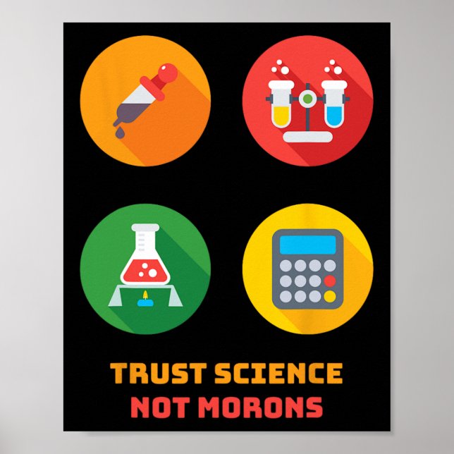 Poster Dr. Anthony Fauci Trust Science Not Morons Retro V (Frente)