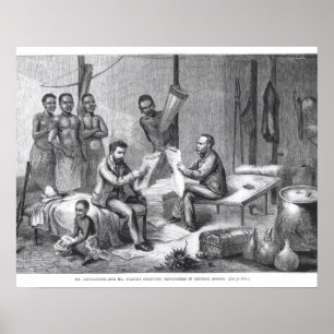 Pôster Dr. David Livingstone (1813-73) e Sr. Henry Mort