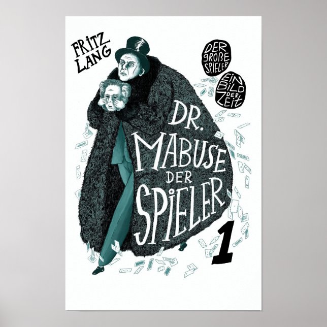 Poster Dr Mabuse der Spieler 1922 Filme Clássico (Frente)