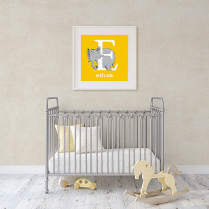 Pôster Dr. Seuss ABC: Letra E - Branco   Adicione seu nom