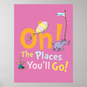 Poster Dr. Seuss Ah! O Desfile de Lugares