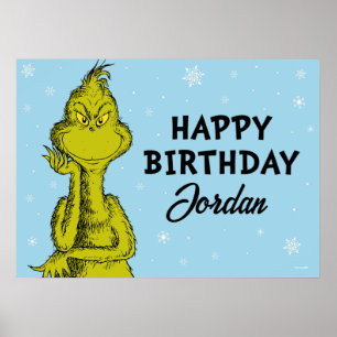 Poster Dr. Seuss Aniversário de Inverno do Grinch