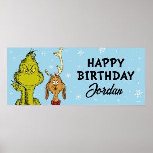 Poster Dr. Seuss   Aniversário de Inverno do Grinch