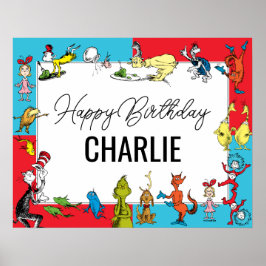 Poster Dr. Seuss - Caracteres | ANIVERSÁRIO DE CRIANÇA