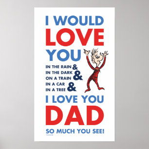 Poster Dr. Seuss Eu Amo Você Papai Tanto Como Você Vê
