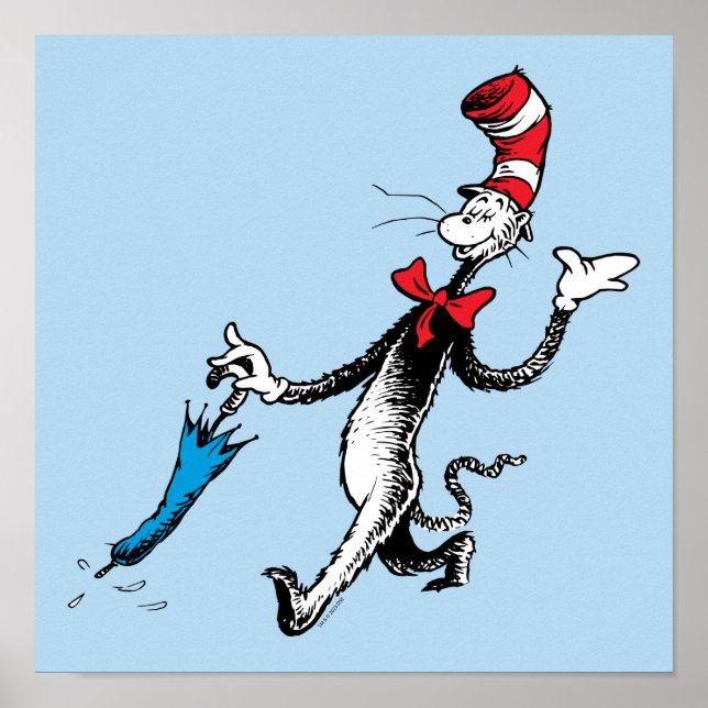 Poster Dr. Seuss | Gato na Marcha dos Guarda-chuvas (Frente)