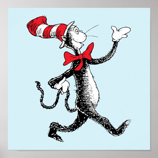 Poster Dr. Seuss | Gato no Chapéu Passarela (Frente)