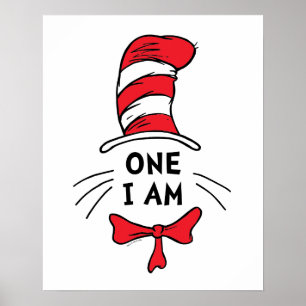 Poster Dr. Seuss Gato no Chapéu - Um Eu Sou