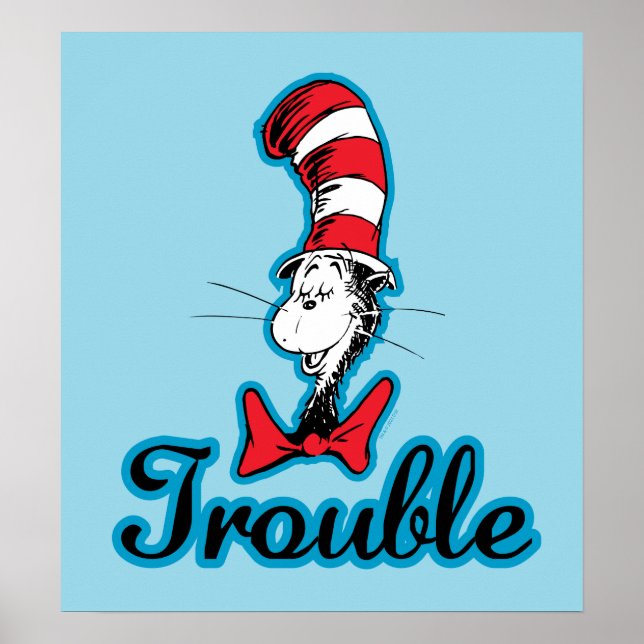 Poster Dr. Seuss | Gato no Hat Trouble (Frente)
