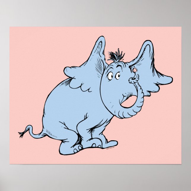 Poster Dr. Seuss | Horton de lado (Frente)