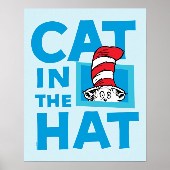 Poster Dr. Seuss | Logotipo do Gato no Chapéu (Frente)