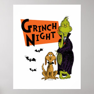 Poster Dr. Seuss Noite do Grinch no Halloween Gráfico