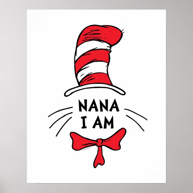Poster Dr. Seuss | O gato no chapéu - Nana eu sou (Frente)