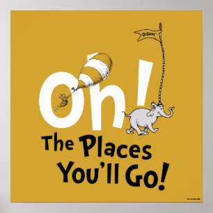 Poster Dr. Seuss Oh, Os Lugares Que Você Irá! Retro