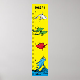 Poster Dr. Seuss   One Fish Two Fish - Growth Chart