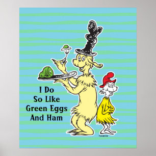 Poster Dr. Seuss Ovos Verdes e Presunto Amigo & Sam-I